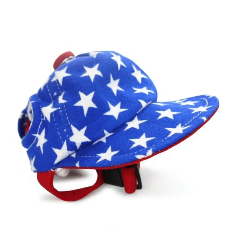 Star Patriotic Pet Dog Visor / Hat XS