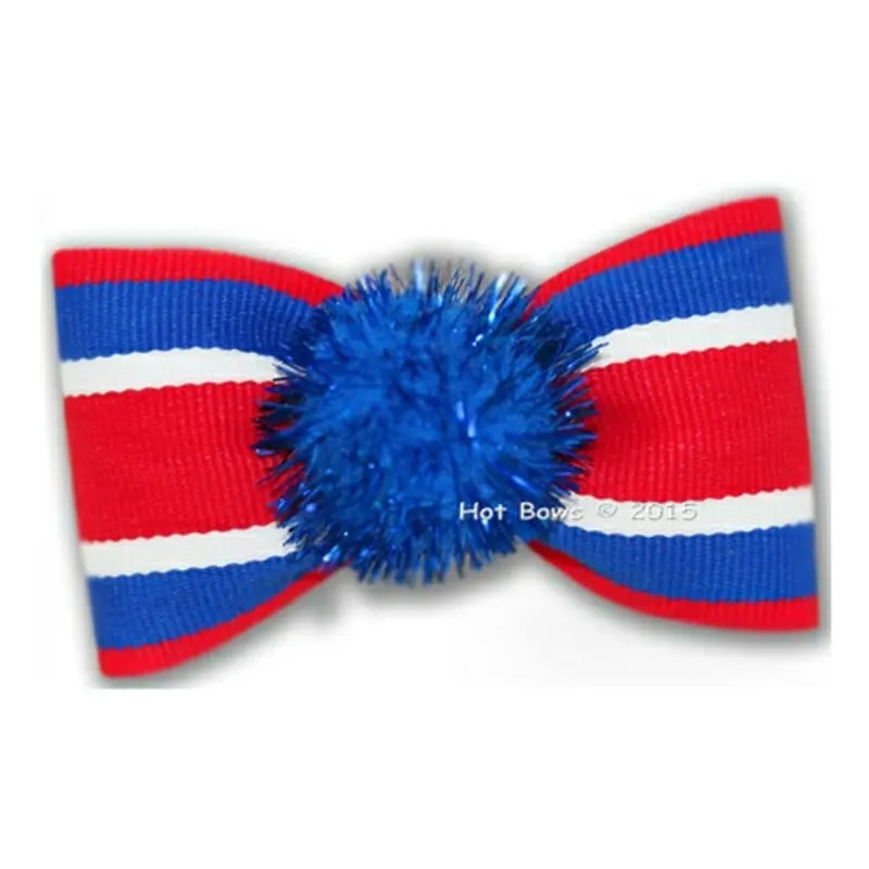 Uncle Sam Dog Bow Barrette -Larger Dogs Alligator Clip