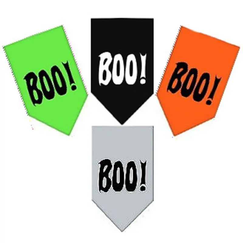 BOO Halloween Dog Bandanas Black, Small