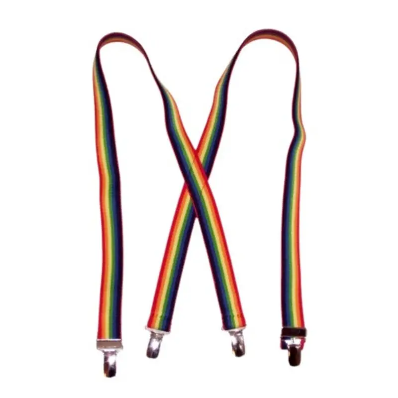 Colorful Rainbow Dog Suspenders - Medium - Large Dogs Medium
