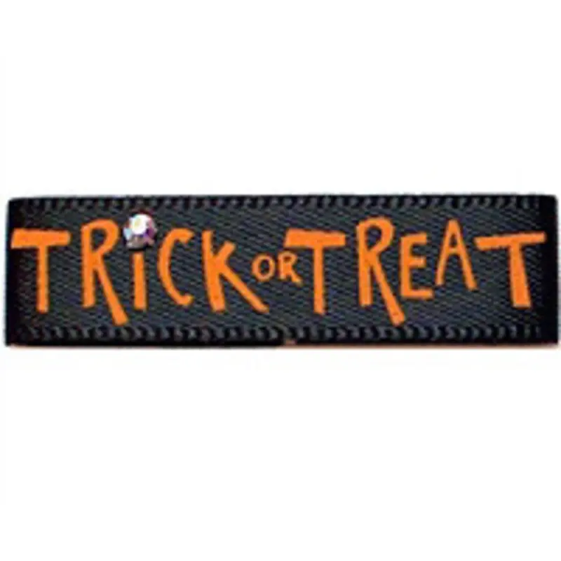 Dog Bows - Trick or Treat Black Alligator Clip