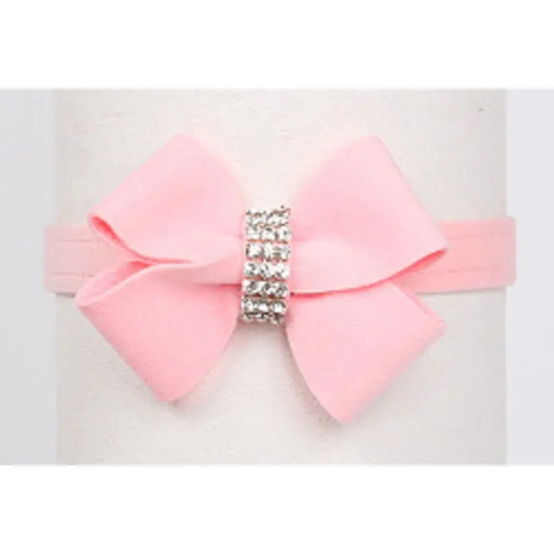 Puppy Pink Nouveau Bow Dog Collar by Susan Lanci Teacup