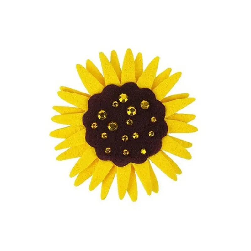 Sunflower Dog Hair Barrette One Size