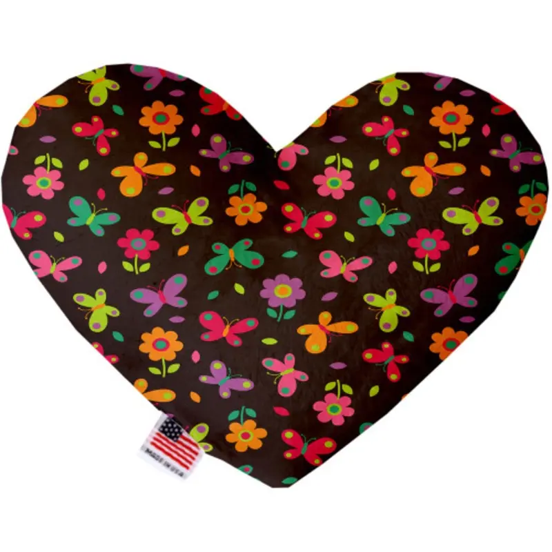 Butterflies In Brown Bone or Heart Dog Toy, More Sizes