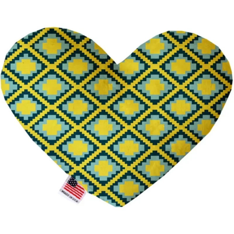 Yellow Southwest Bone or Heart Dog Toy, More Sizes