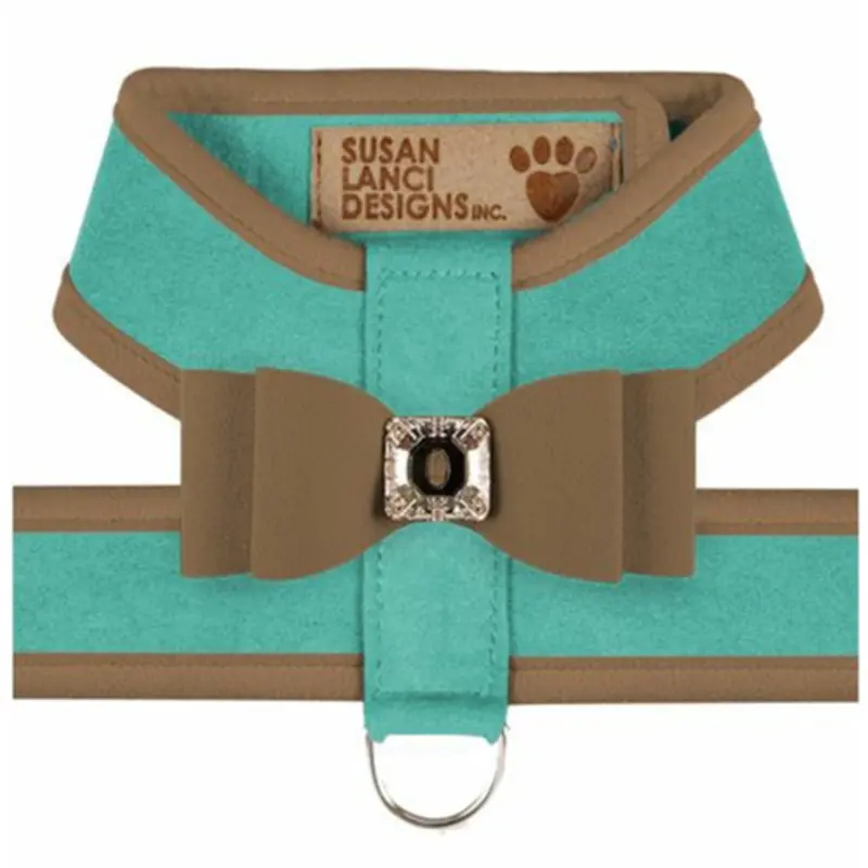 Big Bow Tinkie Harnesses -Binimi Blue / Fawn Trim/ Fawn Bow1