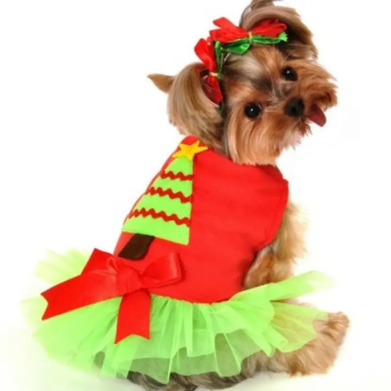 Christmas Tree Dog Dress Costume XS, LAST ONE