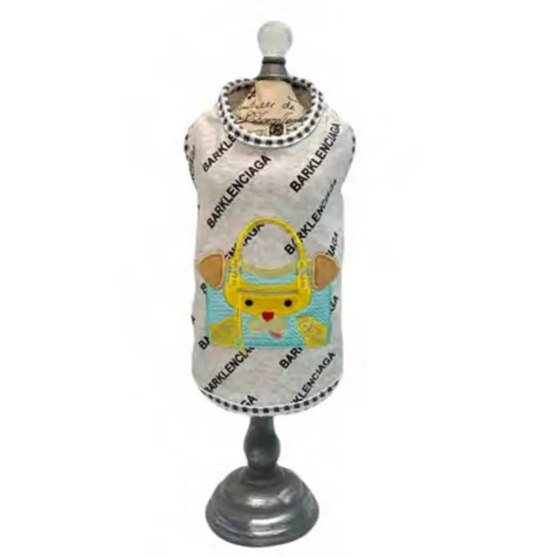 Designer Barklenciaga Blue City Dog Tank XXS