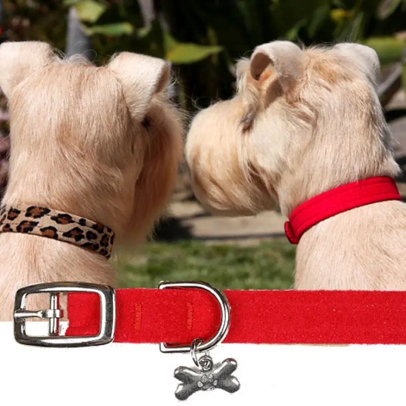 Plain 1/2" Ultra Suede Dog Collar - 30+ Colors