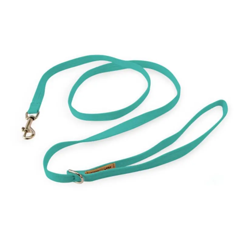 Plain Ultrasuede Dog Leash - Bimini Blue
