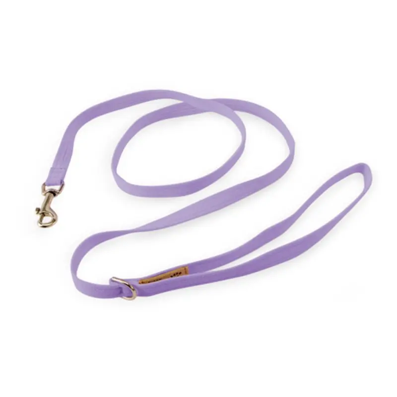 Plain Ultrasuede Dog Leash - French Lavender