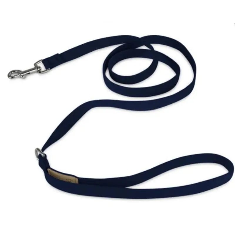 Plain Ultrasuede Dog Leash - Indigo Blue