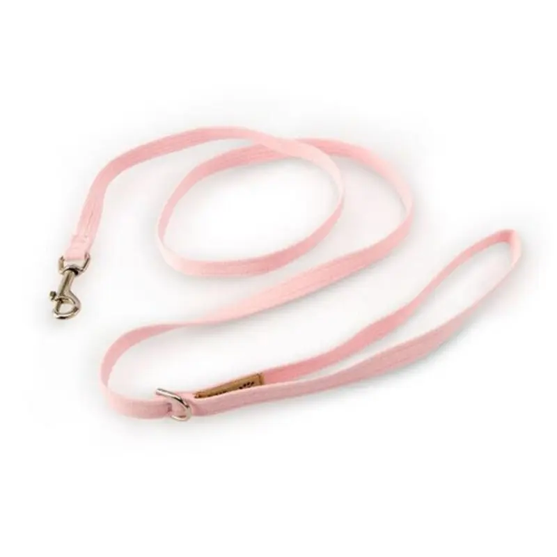 Plain Ultrasuede Dog Leash - Puppy Pink