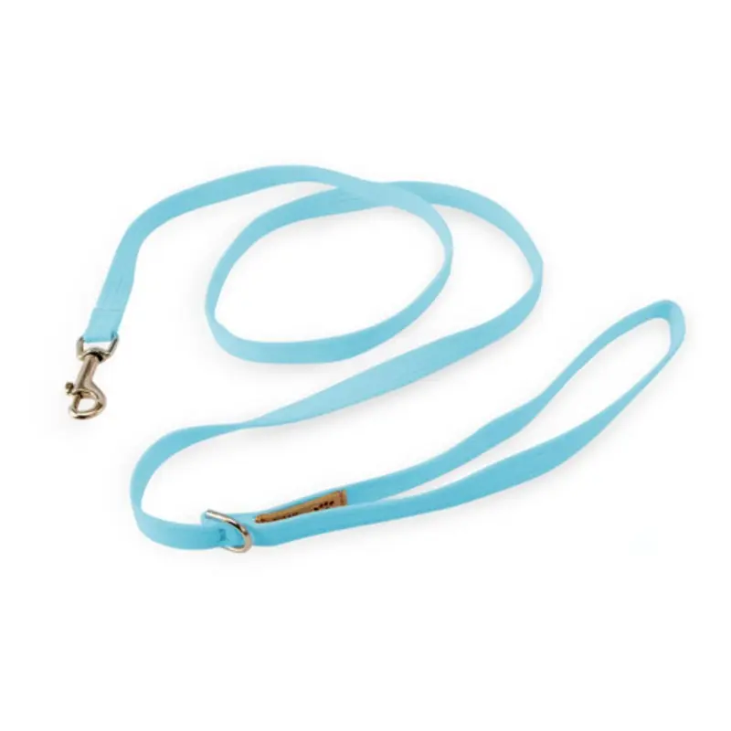 Plain Ultrasuede Dog Leash - Tiffi Blue