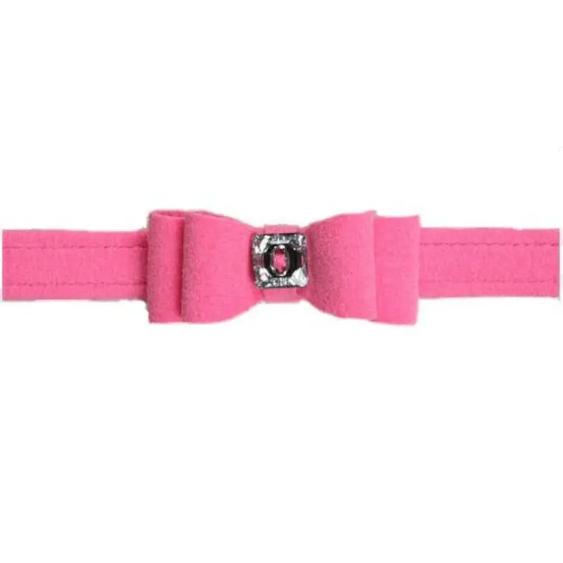 Big Bow Dog Collars - Perfect Pink Medium   11 - 12.5" neck