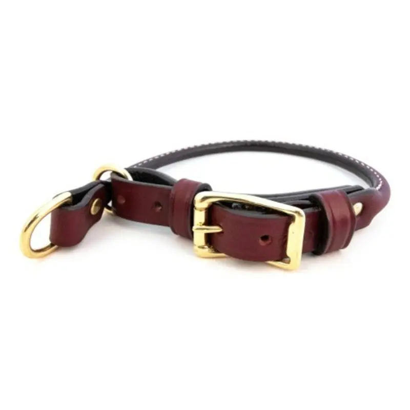 Rolled Leather Combination / Choke Dog Collars