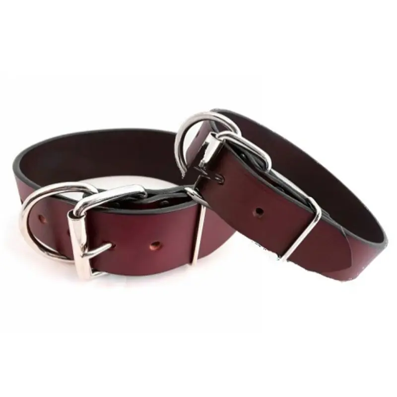 Wide Burgundy Tuff Stuff Dog Collars 1 1/4" or 2"