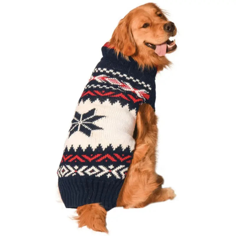 Navy Vail Knit Dog Sweaters XXS