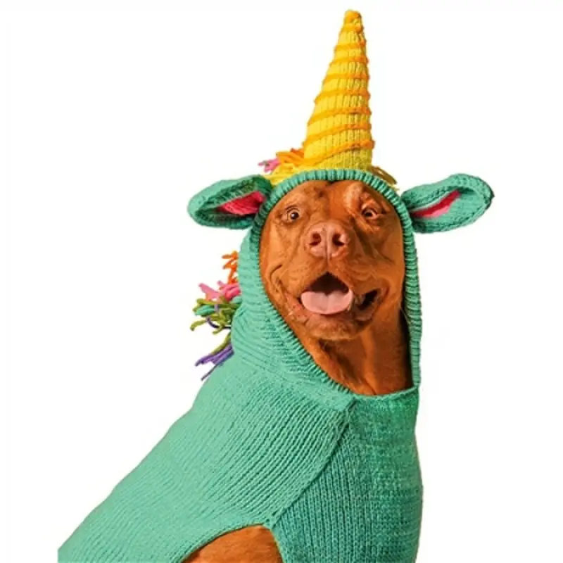 Unicorn Hand Knit Dog Sweaters XXS