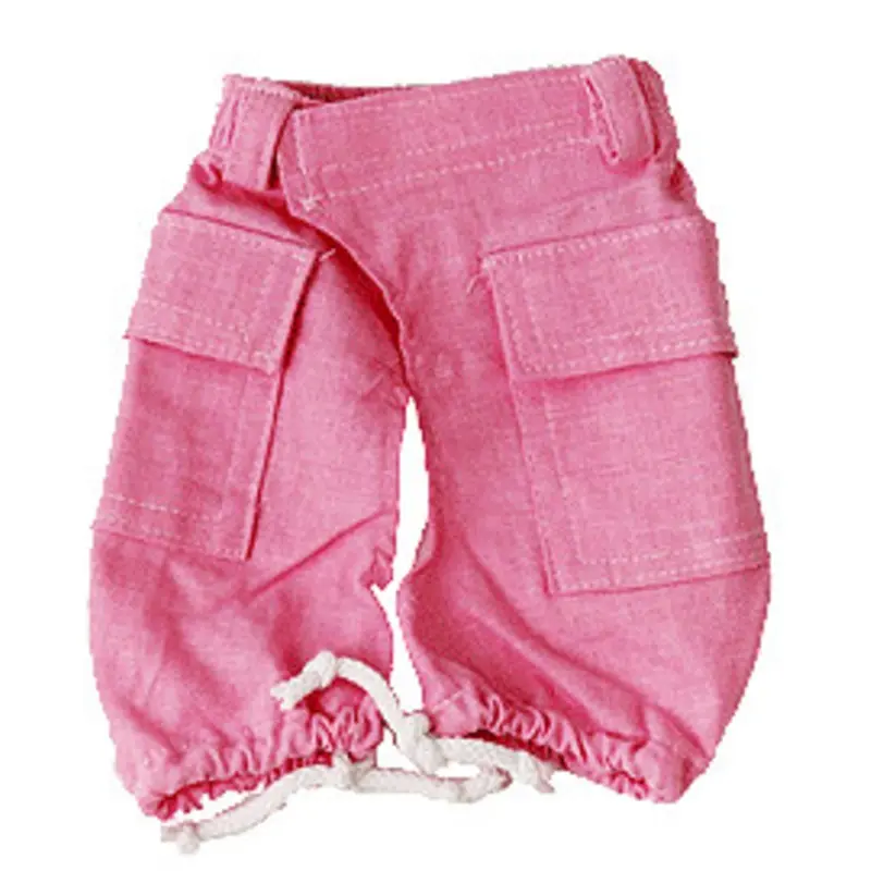 Pink Linen Dog Cargo Pants XS