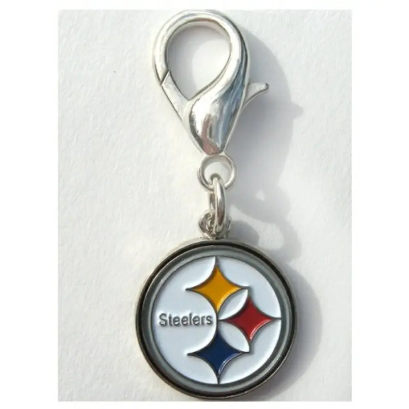 Pittsburgh Steelers Logo Dog Collar Charm One Size