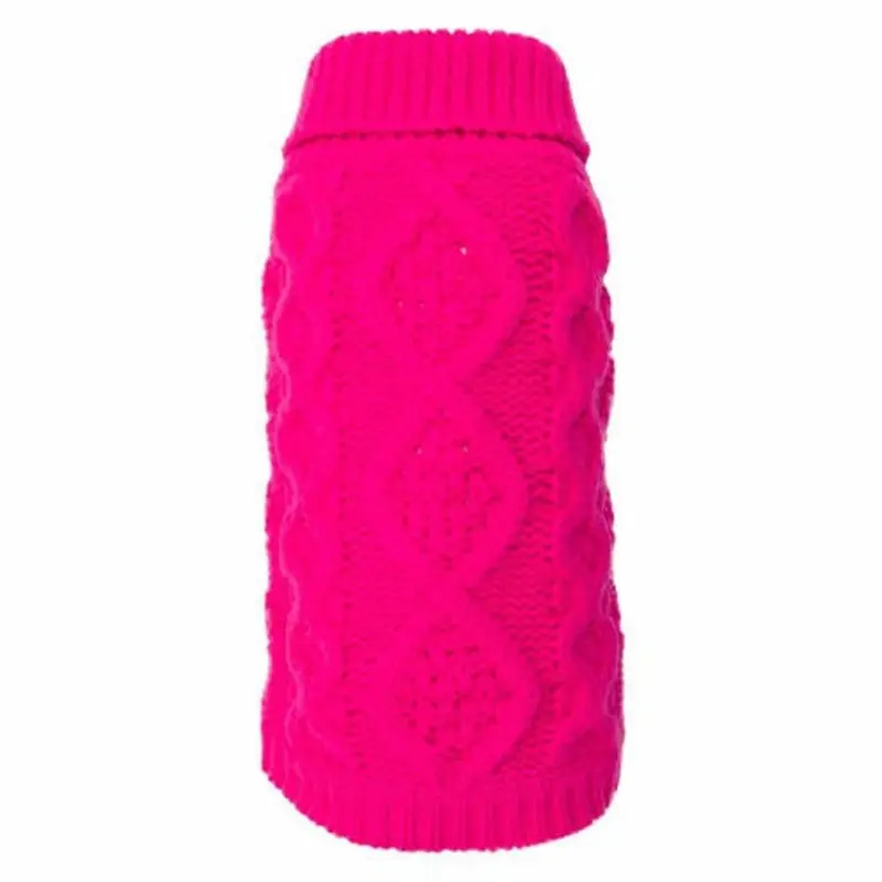 Chunky Knit Dog Sweater - Pink