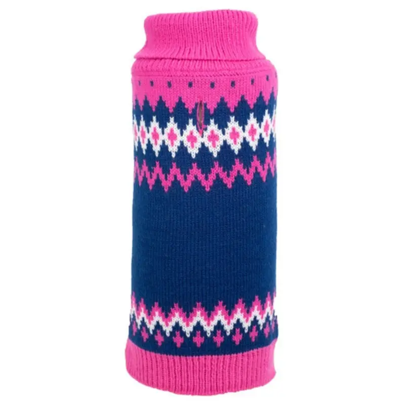 Fairisle Pink Dog Sweater