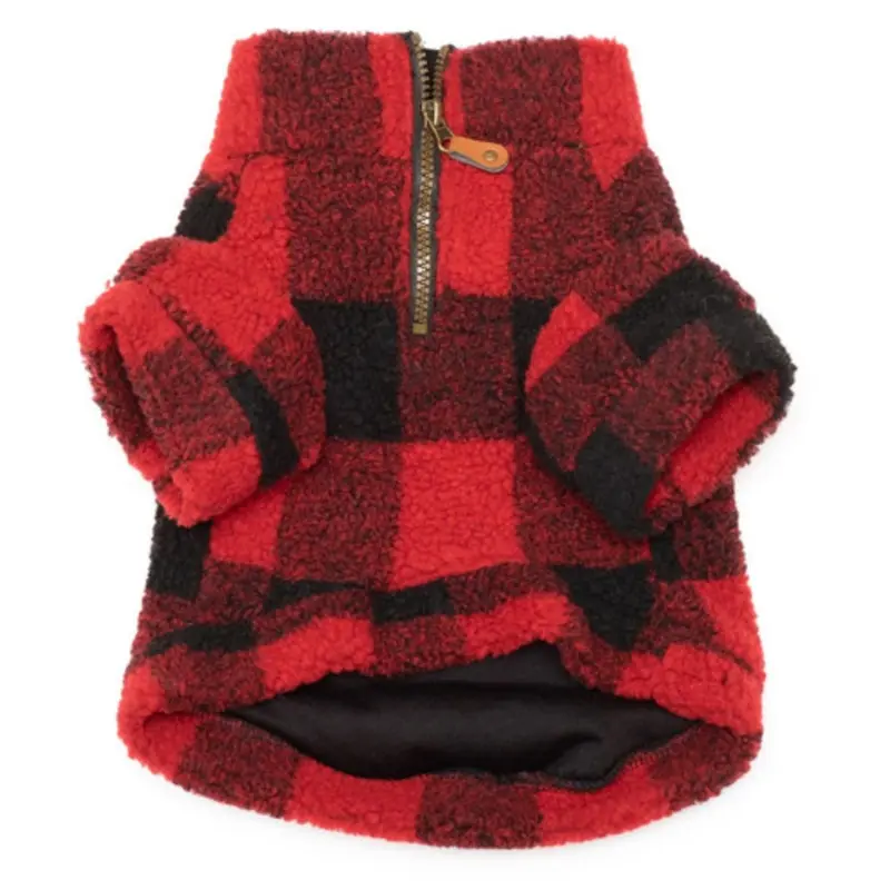 Red Buffalo Sherpa Zip Dog Pullover