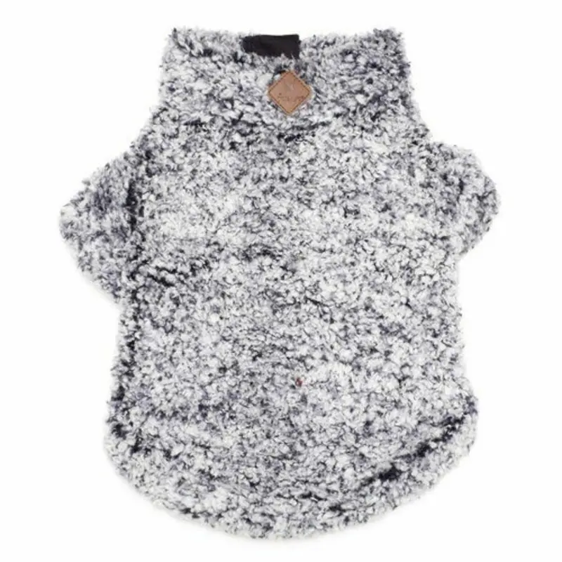 Wubby Fleece 1/4 Zip Pullover Dog Sweater - Navy