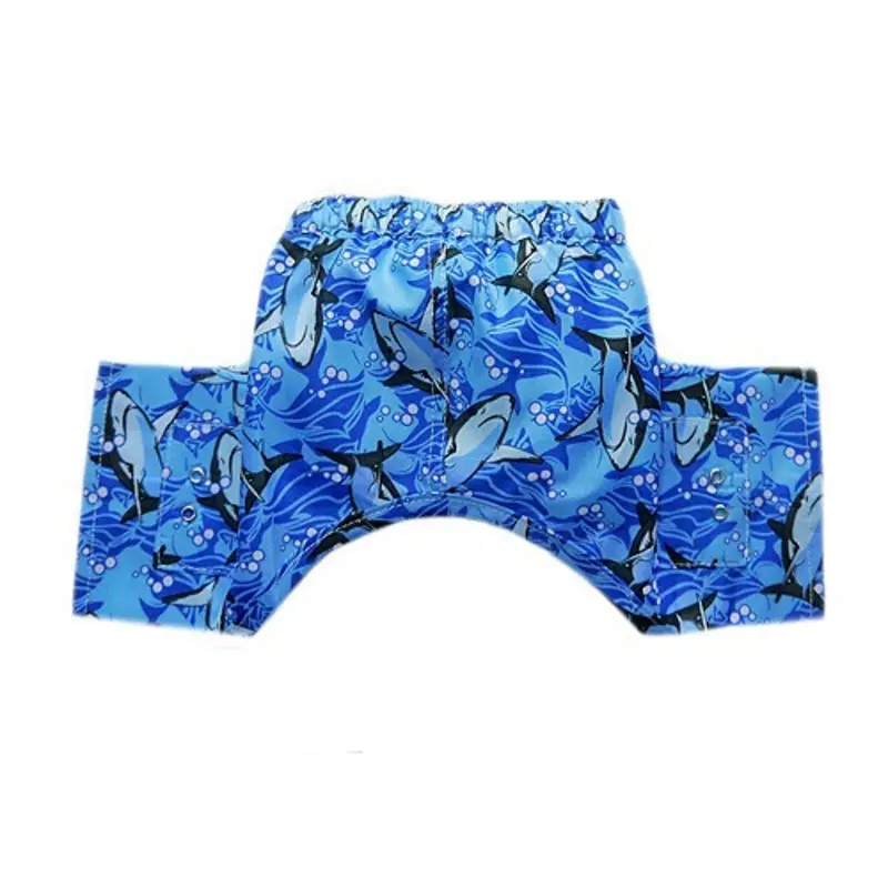 Blue Shark Dog Swim Trunk or Board Shorts XXS