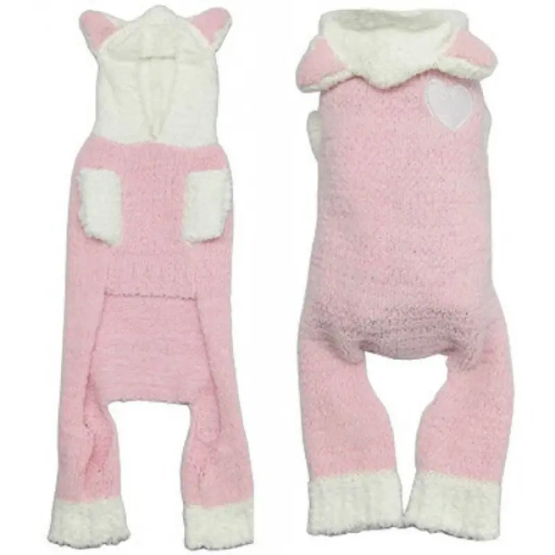 Pink Bunny Dog Jumper / Pajama by Hip Doggie Medium