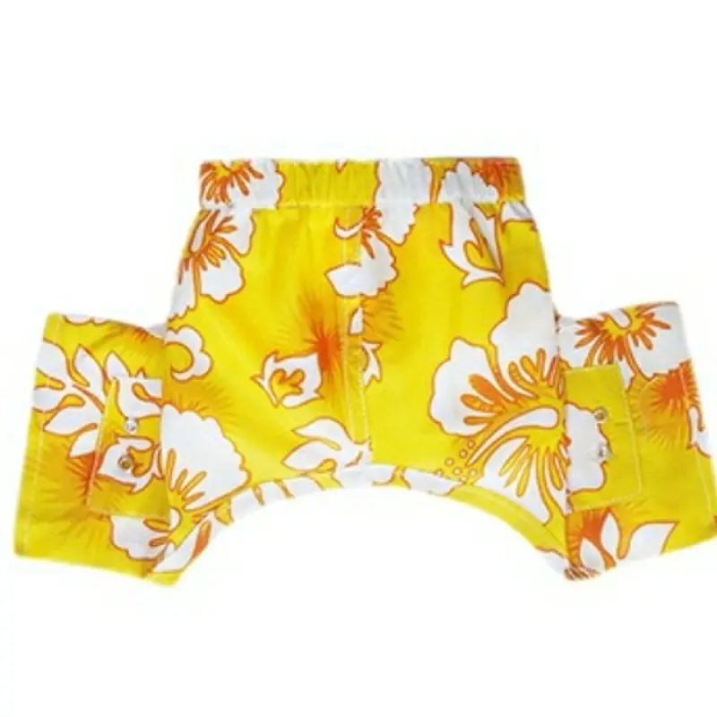 Yellow Belize Dog Swim Trunk or Board Shorts XXS