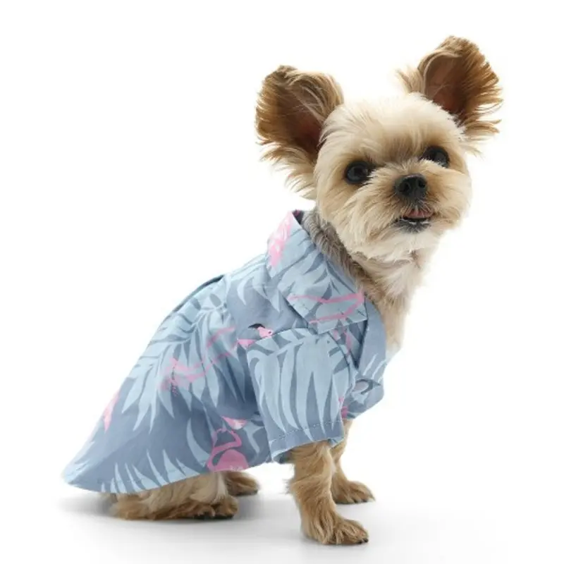 Flamingo Dog Camp Shirt XS