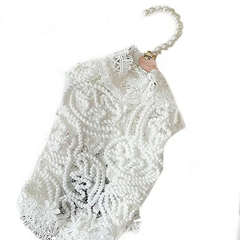 Wooflink Angelic Lace Dog Blouse - White 1