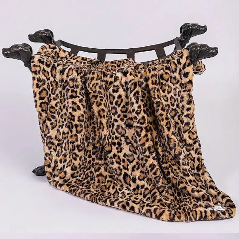 Designer Cashmere Pet Dog Blanket or Throw - Leopard