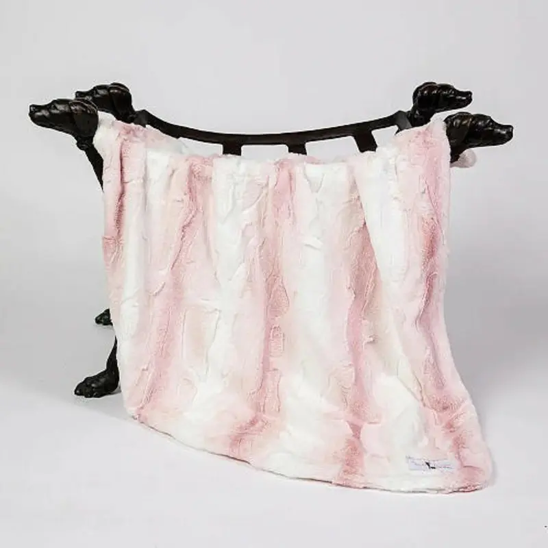 Designer Cashmere Pet Dog Blanket or Throw - Pink Angora