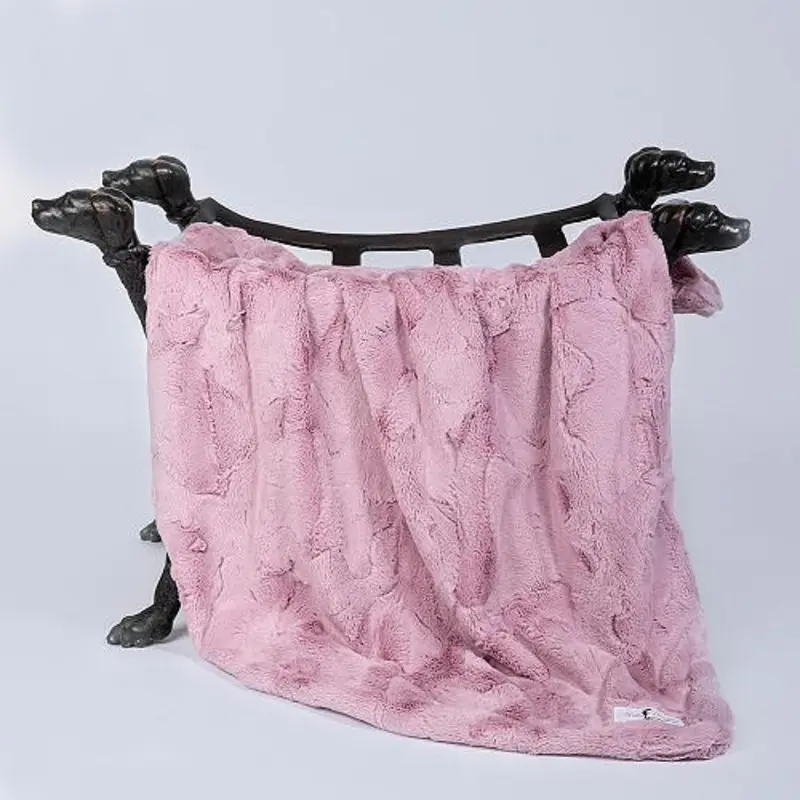 Designer Cuddle Pet Dog Blanket or Throw - Mauve
