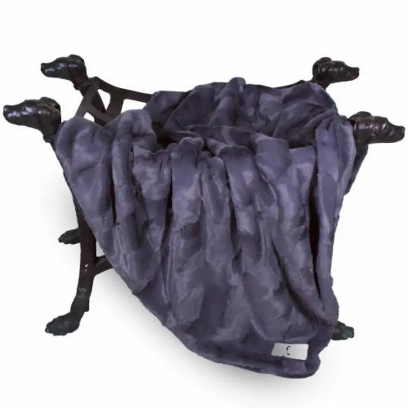Designer Luxe Pet Dog Blanket or Throw - Pewter