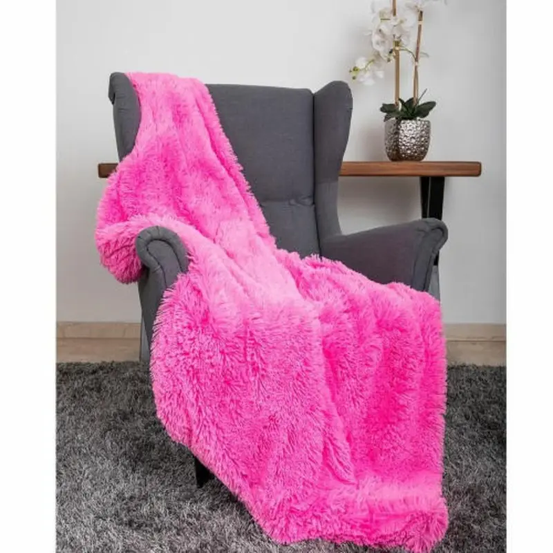 Designer Shag Pet Dog Throw Blanket - Fuchsia