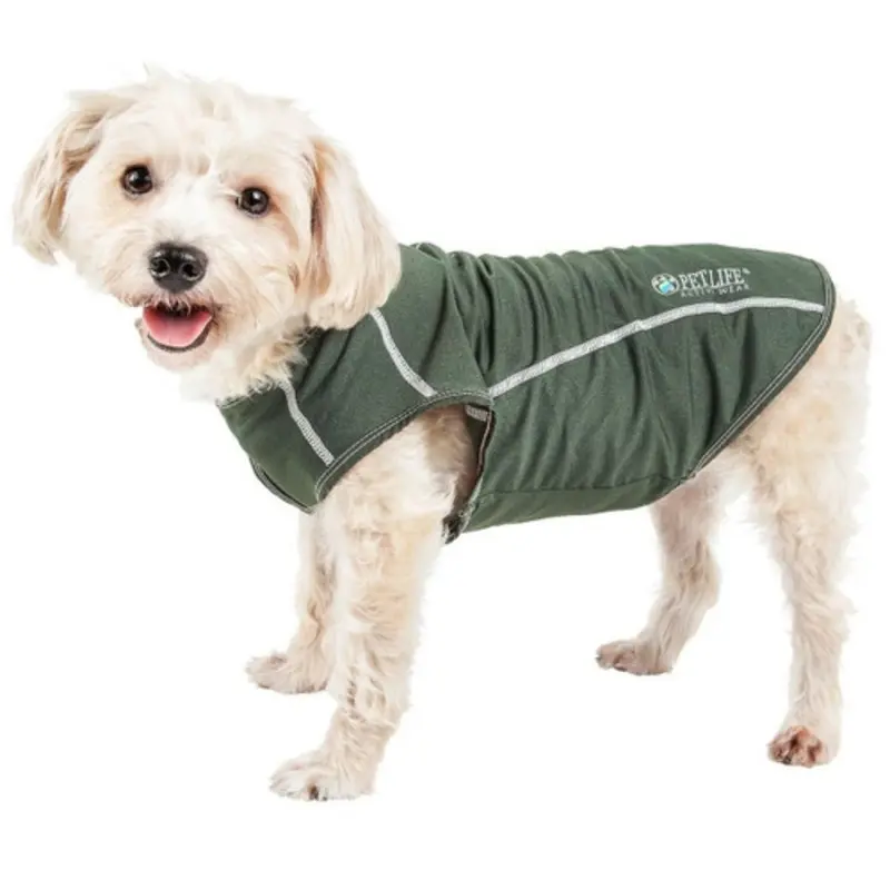 Racerbark 4-Way Stretch Performance Dog Tank - Olive Green XS