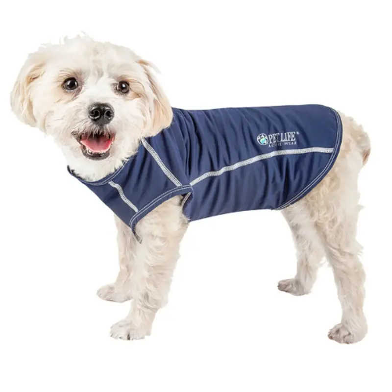 Racerbark 4-Way Stretch Performance Dog Tank Top T-Shirt - Navy XS
