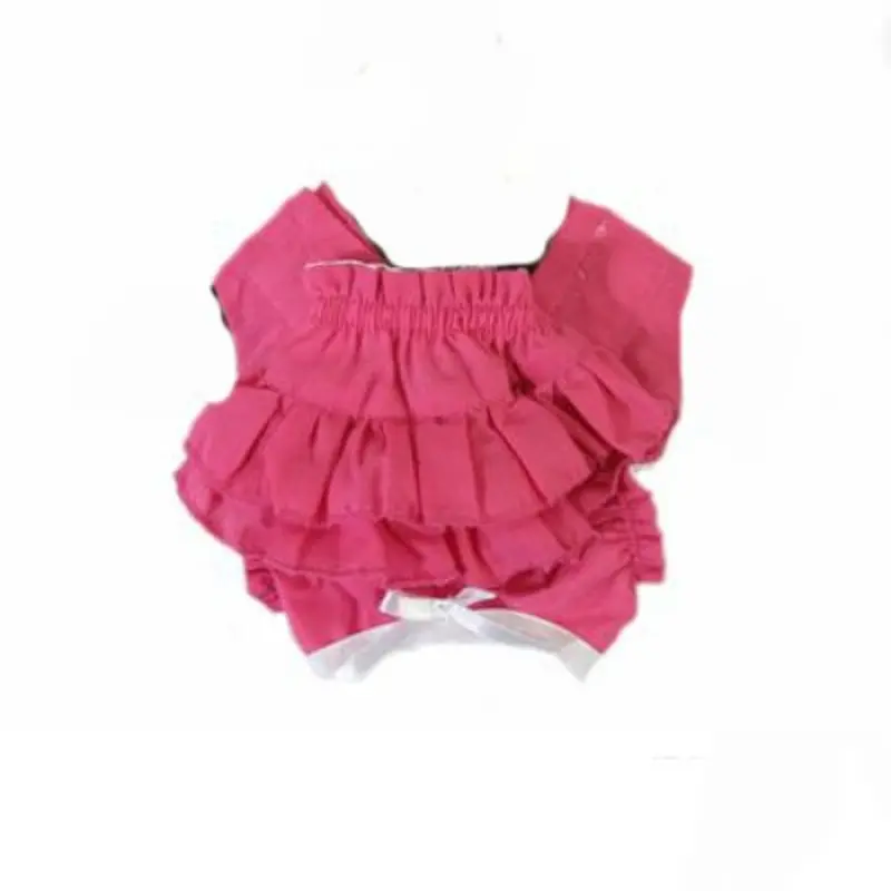 Ruffled Dog Panty - Solid Pink XS