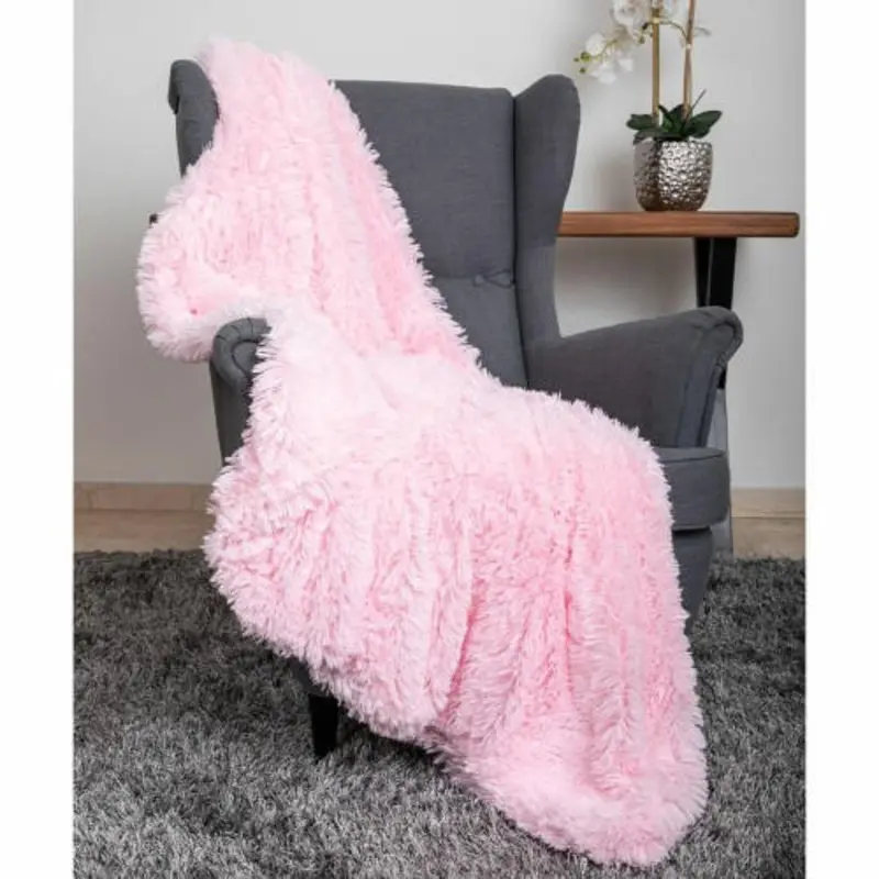 Designer Shag Pet Dog Throw Blanket - Pink