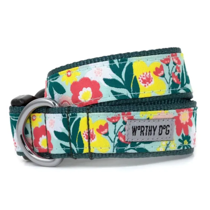 Spring Bouquet Pet Dog and Cat Collar & Optional Lead