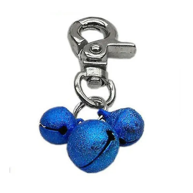 Triple Bells for Dog or Kitty Cat Collar or Harness- Dk Blue One Size
