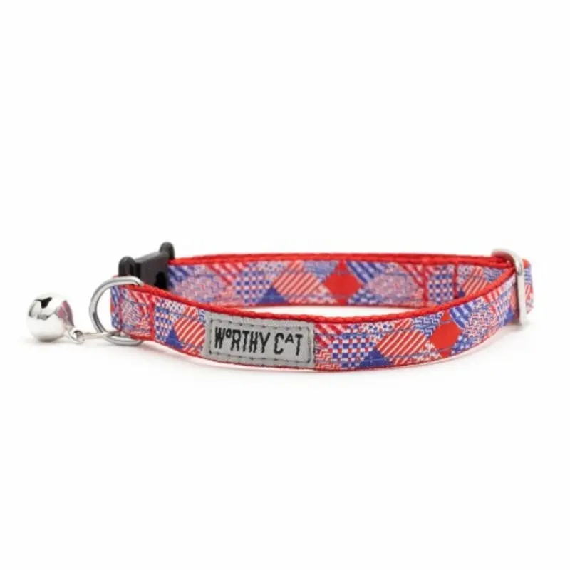 Americana Cat Collar One Size - 10"