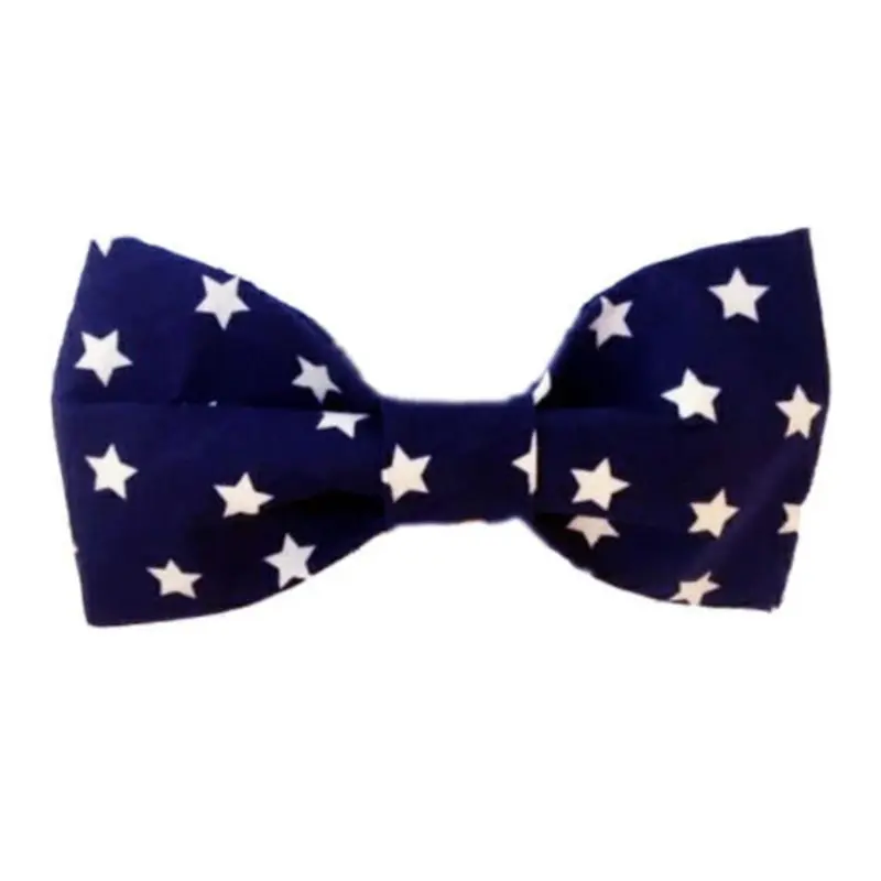 Blue / White Stars Dog Bow Tie Small