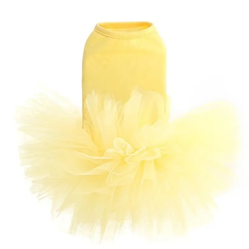 Puppy Angel Tutu Dog Dress - Yellow S