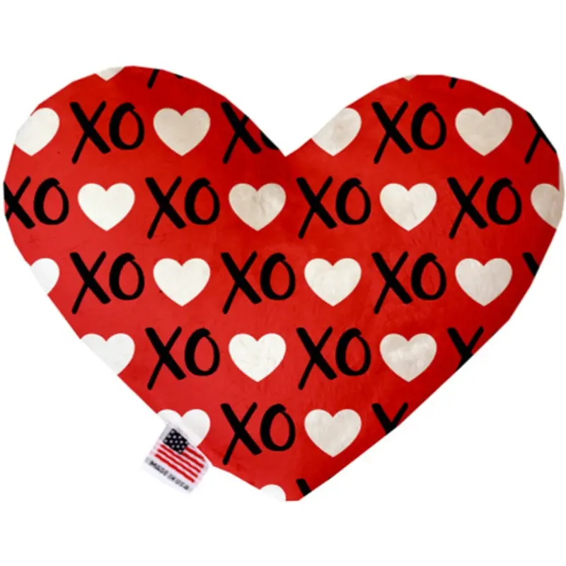Red Xoxo Bone or Heart Dog Toy, More Sizes