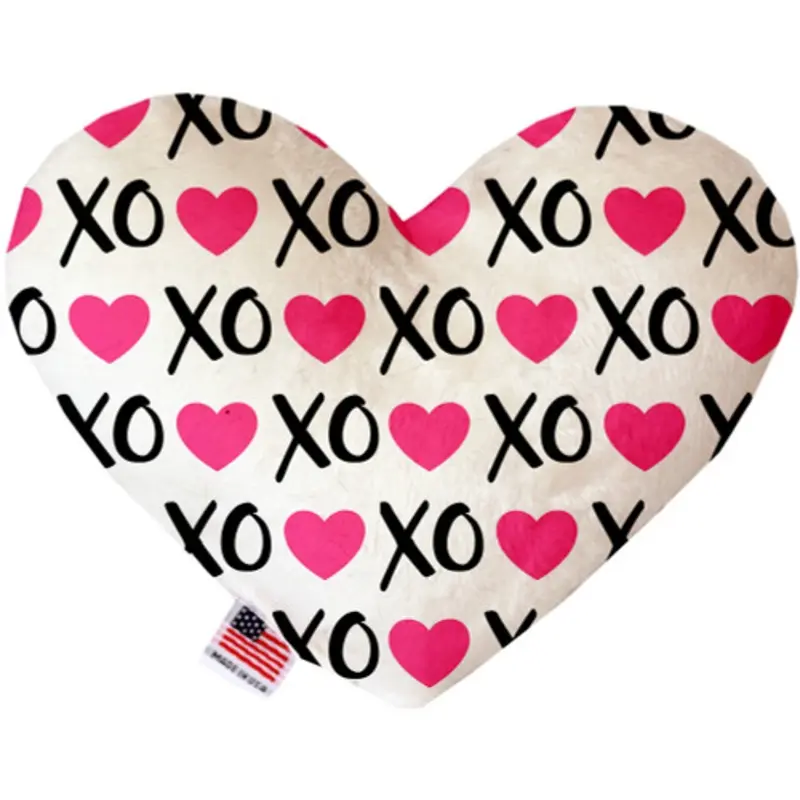 Pink Xoxo Bone or Heart Dog Toy, More Sizes